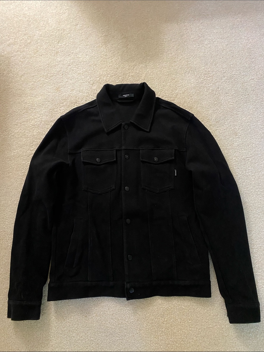 Jack & Jones Black Large Lightweight Shirt Jacket